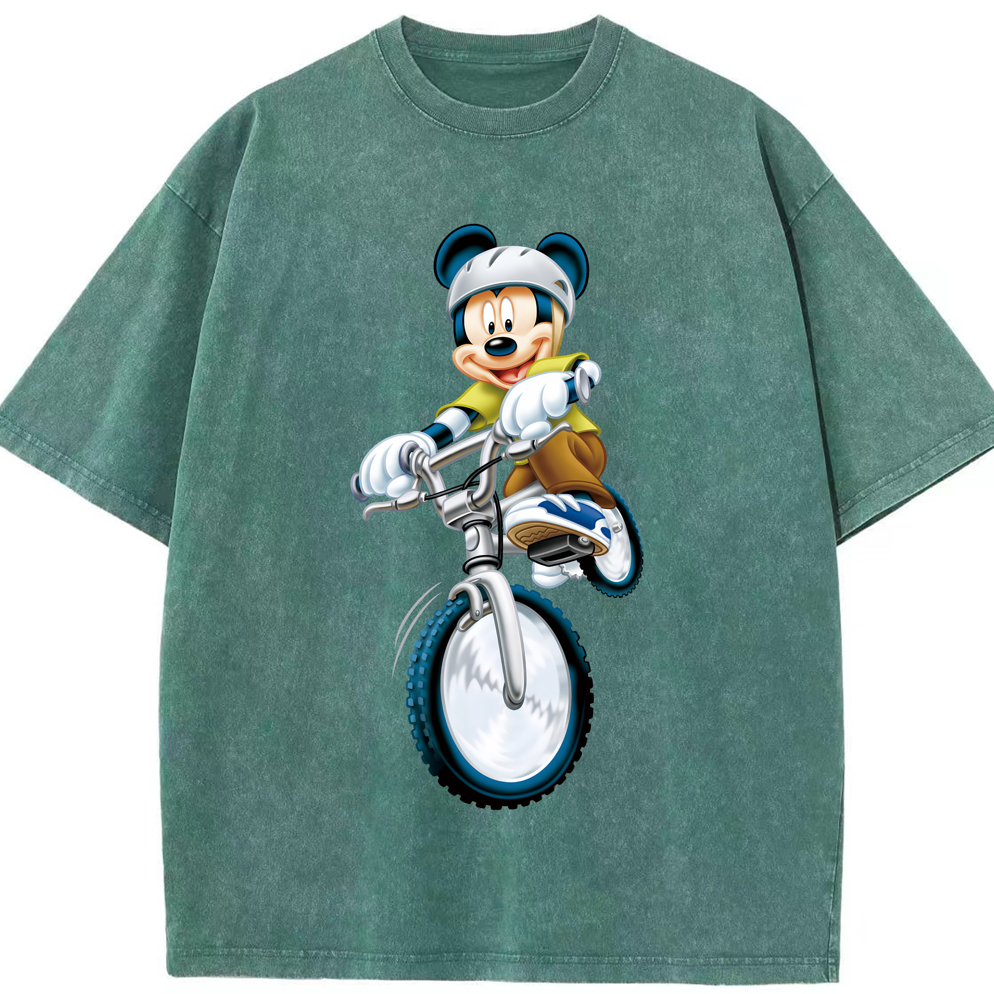 （画像用） ミッキーマウス Mickey Mouse 綿100% ヴィンテージ風 半袖Tシャツ（フロントプリント）